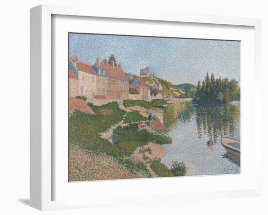 Les Andelys, the river bank (Les Andelys, la berge). 1886-Paul Signac-Framed Giclee Print