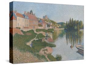 Les Andelys. the Riverbank, 1886-Paul Signac-Stretched Canvas