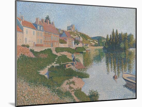 Les Andelys. the Riverbank, 1886-Paul Signac-Mounted Giclee Print