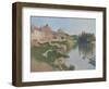 Les Andelys. the Riverbank, 1886-Paul Signac-Framed Giclee Print