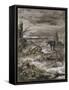 Les Animaux malades de la peste. Esquisse pour les fables de La Fontaine-Gustave Moreau-Framed Stretched Canvas