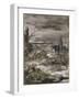 Les Animaux malades de la peste. Esquisse pour les fables de La Fontaine-Gustave Moreau-Framed Giclee Print