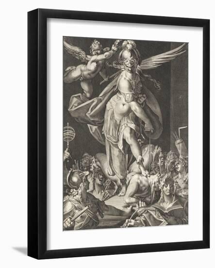 Les arts et les sciences triomphant de l'ignorance et de la barbarie-Bartholomaeus Spranger-Framed Giclee Print