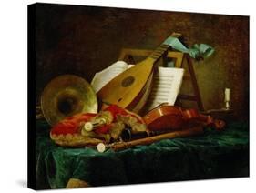 Les attributs de la Musique-the symbols of music, 1770. See also 40-11-13 / 47 Canvas, 88 x 116 cm-Anne Vallayer-coster-Stretched Canvas