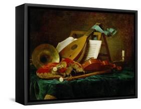 Les attributs de la Musique-the symbols of music, 1770. See also 40-11-13 / 47 Canvas, 88 x 116 cm-Anne Vallayer-coster-Framed Stretched Canvas