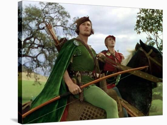 Les aventures by Robin des bois THE ADVENTURES OF ROBIN HOOD by MichaelCurtiz and WilliamKeighley w-null-Stretched Canvas