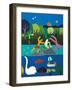 Les baigneurs sous le charme de la sirene du lac Leman, 2016-Cristina Rodriguez-Framed Premium Giclee Print