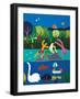 Les baigneurs sous le charme de la sirene du lac Leman, 2016-Cristina Rodriguez-Framed Premium Giclee Print