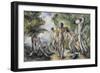 Les baigneurs-Paul Cézanne-Framed Giclee Print