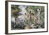 Les baigneurs-Paul Cézanne-Framed Giclee Print