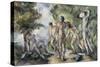 Les baigneurs-Paul Cézanne-Stretched Canvas