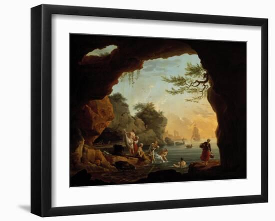 Les Baigneuses, 1759-Claude Joseph Vernet-Framed Giclee Print