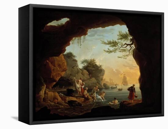 Les Baigneuses, 1759-Claude Joseph Vernet-Framed Stretched Canvas