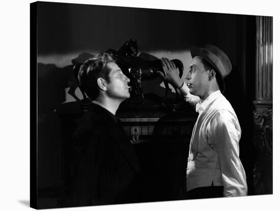 Les Bas Fonds by JeanRenoir with Jean Gab Louis Jouvet, 1936 (b/w photo)-null-Stretched Canvas