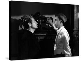 Les Bas Fonds by JeanRenoir with Jean Gab Louis Jouvet, 1936 (b/w photo)-null-Stretched Canvas