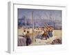 Les Batteurs De Pieux, 1900-Maximilien Luce-Framed Giclee Print