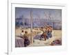 Les Batteurs De Pieux, 1900-Maximilien Luce-Framed Giclee Print