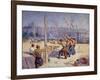 Les Batteurs De Pieux, 1900-Maximilien Luce-Framed Giclee Print