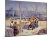 Les Batteurs De Pieux, 1900-Maximilien Luce-Mounted Giclee Print