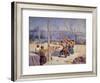 Les Batteurs De Pieux, 1900-Maximilien Luce-Framed Giclee Print