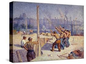 Les Batteurs De Pieux, 1900-Maximilien Luce-Stretched Canvas