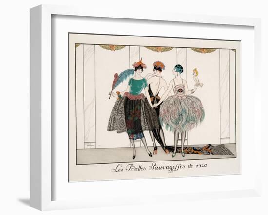 Les Belles Sauvagesses De 1920-Georges Barbier-Framed Giclee Print