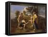 Les Bergers d'Arcadie dit aussi "Et in Arcadia Ego"-Nicolas Poussin-Framed Stretched Canvas