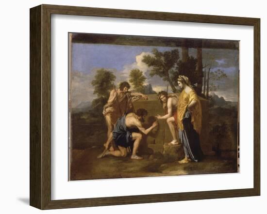 Les Bergers d'Arcadie dit aussi "Et in Arcadia Ego"-Nicolas Poussin-Framed Giclee Print