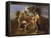 Les Bergers d'Arcadie dit aussi "Et in Arcadia Ego"-Nicolas Poussin-Framed Stretched Canvas