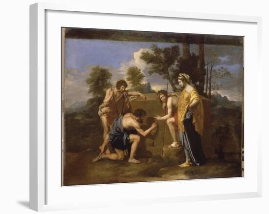 Les Bergers d'Arcadie dit aussi "Et in Arcadia Ego"-Nicolas Poussin-Framed Giclee Print