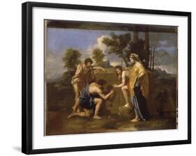 Les Bergers d'Arcadie dit aussi "Et in Arcadia Ego"-Nicolas Poussin-Framed Giclee Print