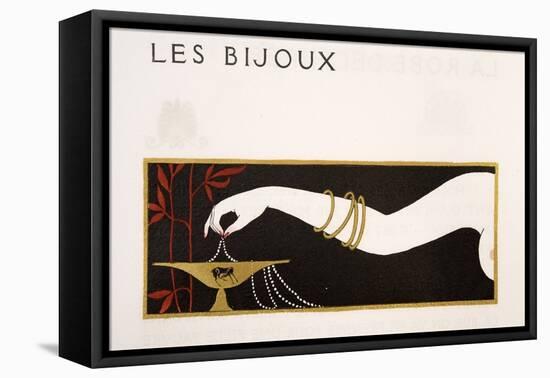 Les Bijoux, Illustration from Les Chansons De Bilitis, by Pierre Louys, Pub. 1922 (Pochoir Print)-Georges Barbier-Framed Stretched Canvas