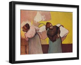 'Les Blanchisseuses', c1878-Edgar Degas-Framed Giclee Print