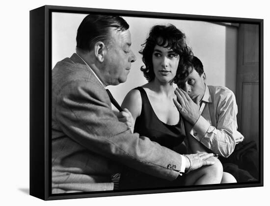 LES BONNES FEMMES (The Good Times Girls) by Claude Chabrol with Albert Dinan, Bernadette Lafont and-null-Framed Stretched Canvas