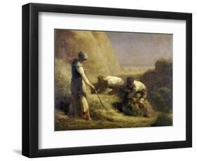 Les botteleurs de foin-Jean-Fran?ois Millet-Framed Giclee Print