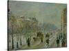 Les Boulevards exterieurs, effet de neige, 1879. Paris, Boulevards exterieurs in the snow.-Camille Pissarro-Stretched Canvas