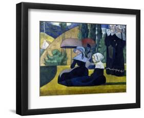 Les Bretonnes aux ombrelles-Emile Bernard-Framed Giclee Print