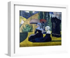 Les Bretonnes aux ombrelles-Emile Bernard-Framed Giclee Print