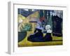Les Bretonnes aux ombrelles-Emile Bernard-Framed Giclee Print