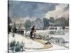 Les canards au bois de Boulogne (jardin d'acclimatation)-Emile Guillier-Stretched Canvas