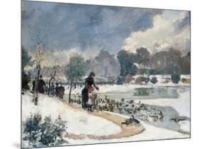 Les canards au bois de Boulogne (jardin d'acclimatation)-Emile Guillier-Mounted Giclee Print
