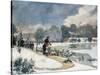 Les canards au bois de Boulogne (jardin d'acclimatation)-Emile Guillier-Stretched Canvas