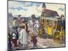 'Les Carrosses à cinq sols' : French public carriages-Eugene Courboin-Mounted Giclee Print