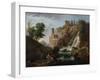 Les cascatelles de Tivoli-Claude Joseph Vernet-Framed Giclee Print