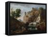 Les cascatelles de Tivoli-Claude Joseph Vernet-Framed Stretched Canvas