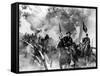 Les Cavaliers THE HORSE SOLDIERS by John Ford with John Wayne, 1959 (b/w photo)-null-Framed Stretched Canvas
