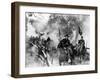 Les Cavaliers THE HORSE SOLDIERS by John Ford with John Wayne, 1959 (b/w photo)-null-Framed Photo