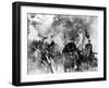 Les Cavaliers THE HORSE SOLDIERS by John Ford with John Wayne, 1959 (b/w photo)-null-Framed Photo