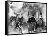 Les Cavaliers THE HORSE SOLDIERS by John Ford with John Wayne, 1959 (b/w photo)-null-Framed Stretched Canvas