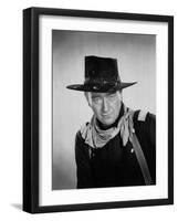 Les Cavaliers THE HORSE SOLDIERS by John Ford with John Wayne, 1959 (b/w photo)-null-Framed Photo